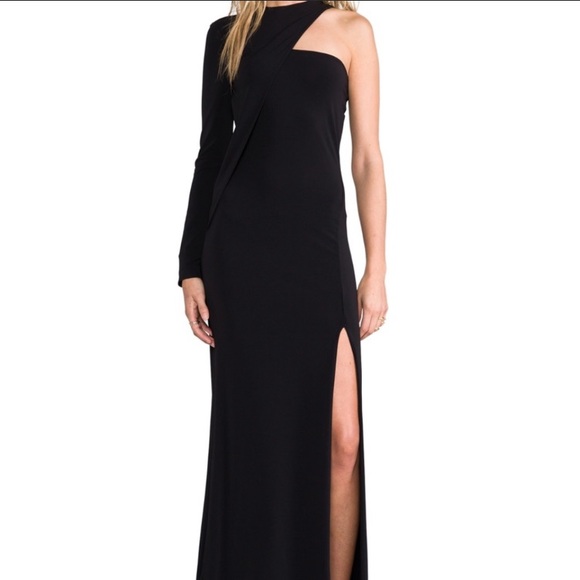 Cut25 Yigal Azrouel Black Longsleeve Gown Size 6 - Picture 3 of 8
